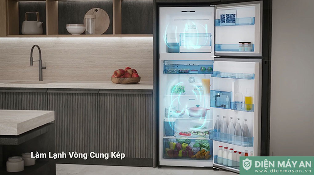 Tủ Lạnh Hitachi Inverter 374 Lít HRTN6408SAGMGVN 